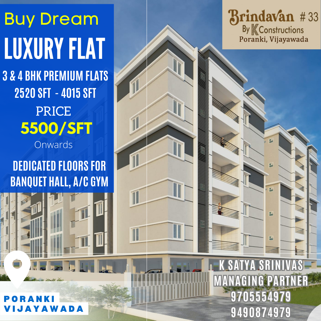 3BHK Flats in Vijayawada, Poranki-Brundavan#33