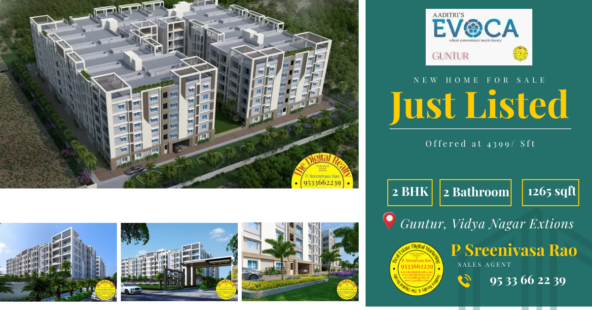 Adithri Evoka 2BHK Flat in Guntur, Vidya Nagar