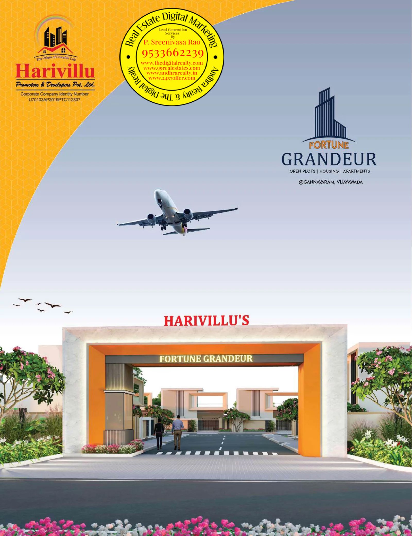 Premium Plots For Sale In Gannavaram Bypass- Harivillu's  Fortune Grandeur