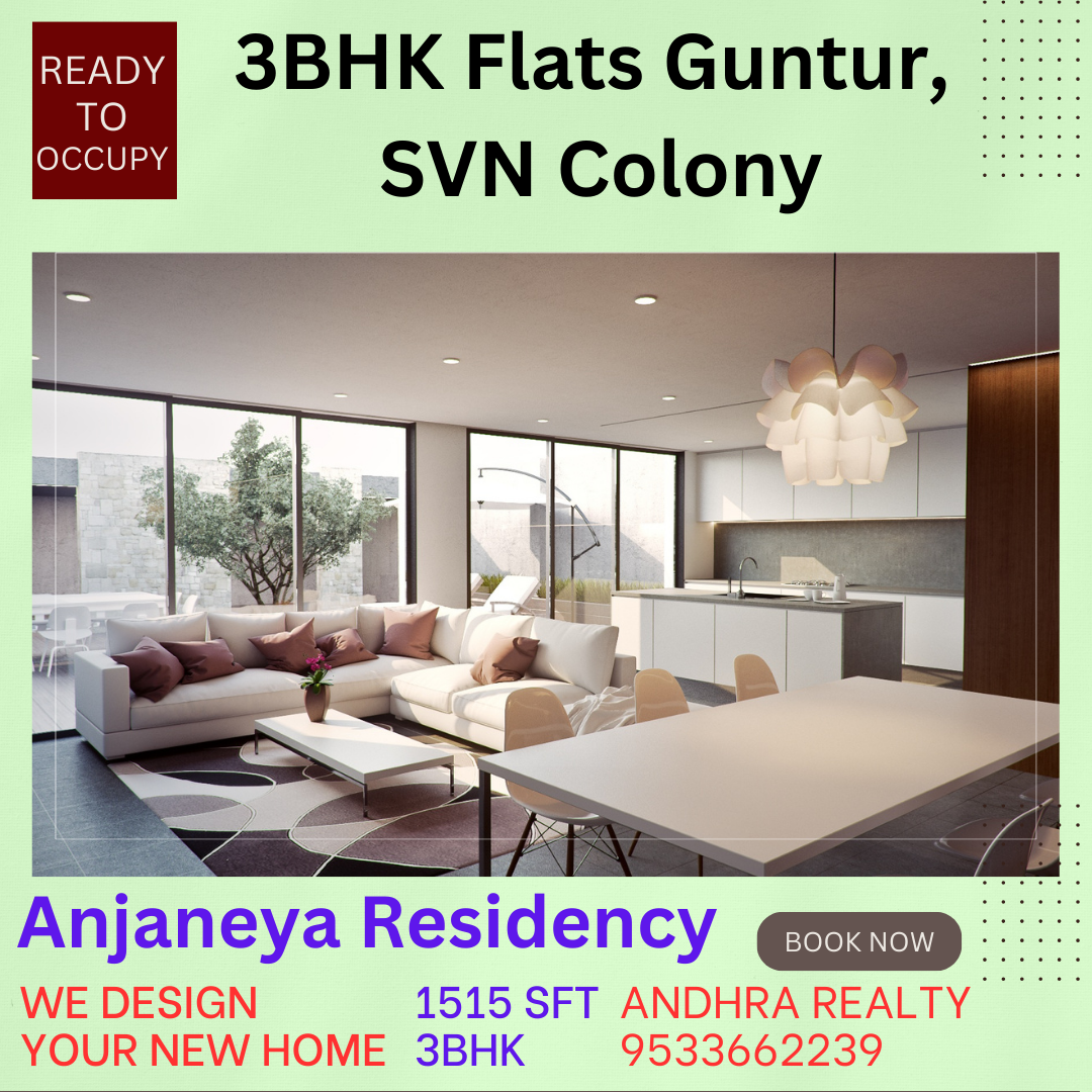 3BHK Flats for sale in Guntur, SVN Colony