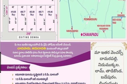 Plots for sale in Chavapadu, Amaravathi Next