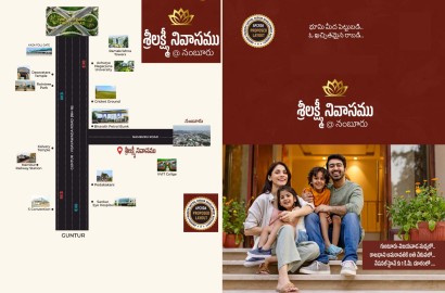 Plots for sale in Namburu, Guntur, Amaravathi, Sri Lakshmi Nivasam.