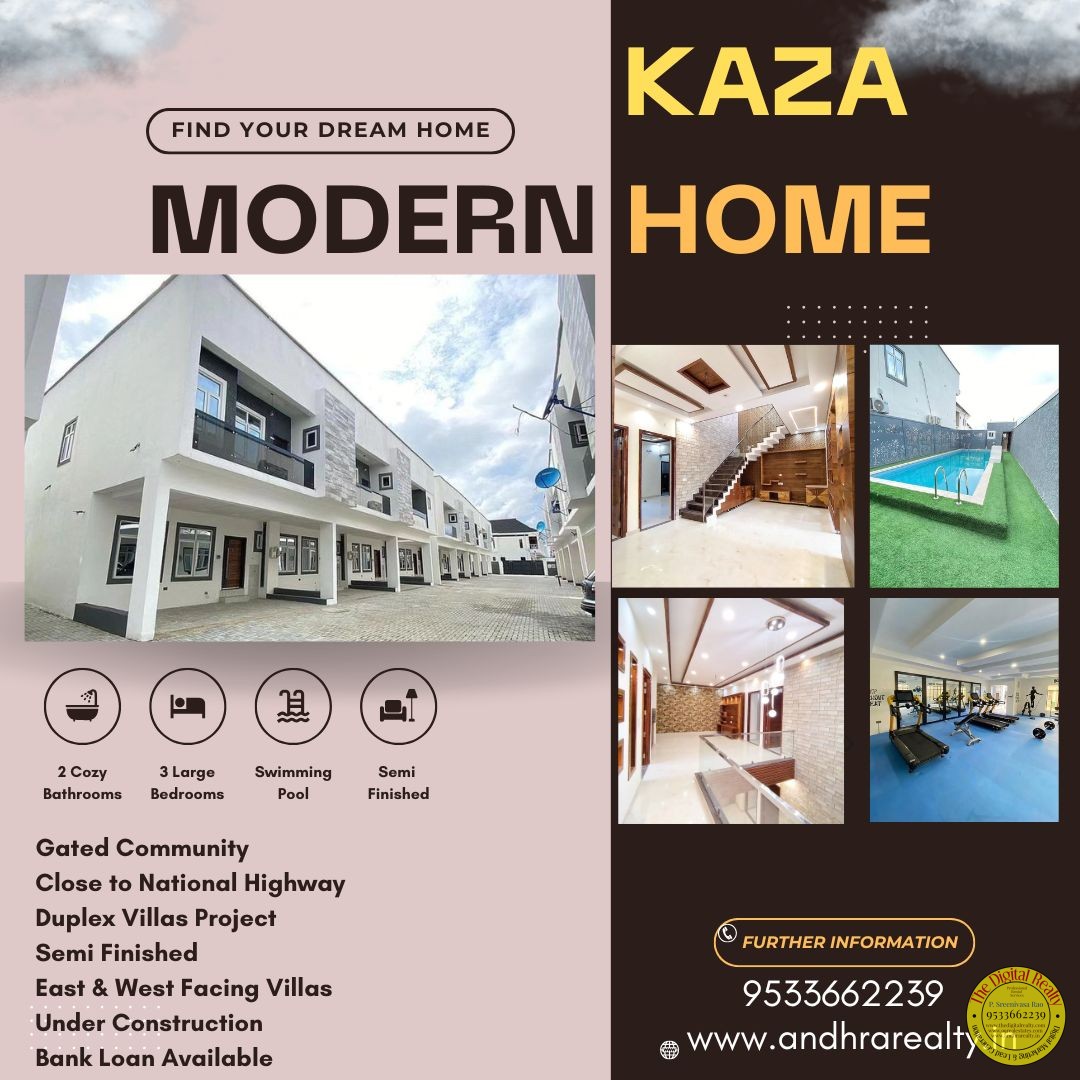 3BHK Villas in Kaza Guntur for Sale