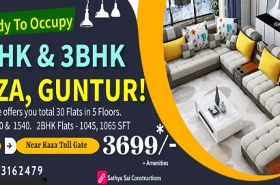 2BHK flat for sale in kaza, guntur