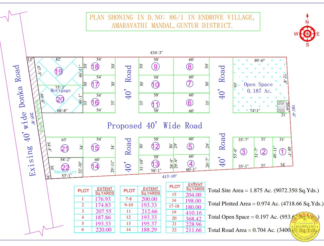 CRDA Approved Plots for sale in Amaravathi Road, Endroyi