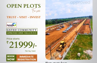 Plots in Hyderabad, Thimmapur.  Bhashyam Developers