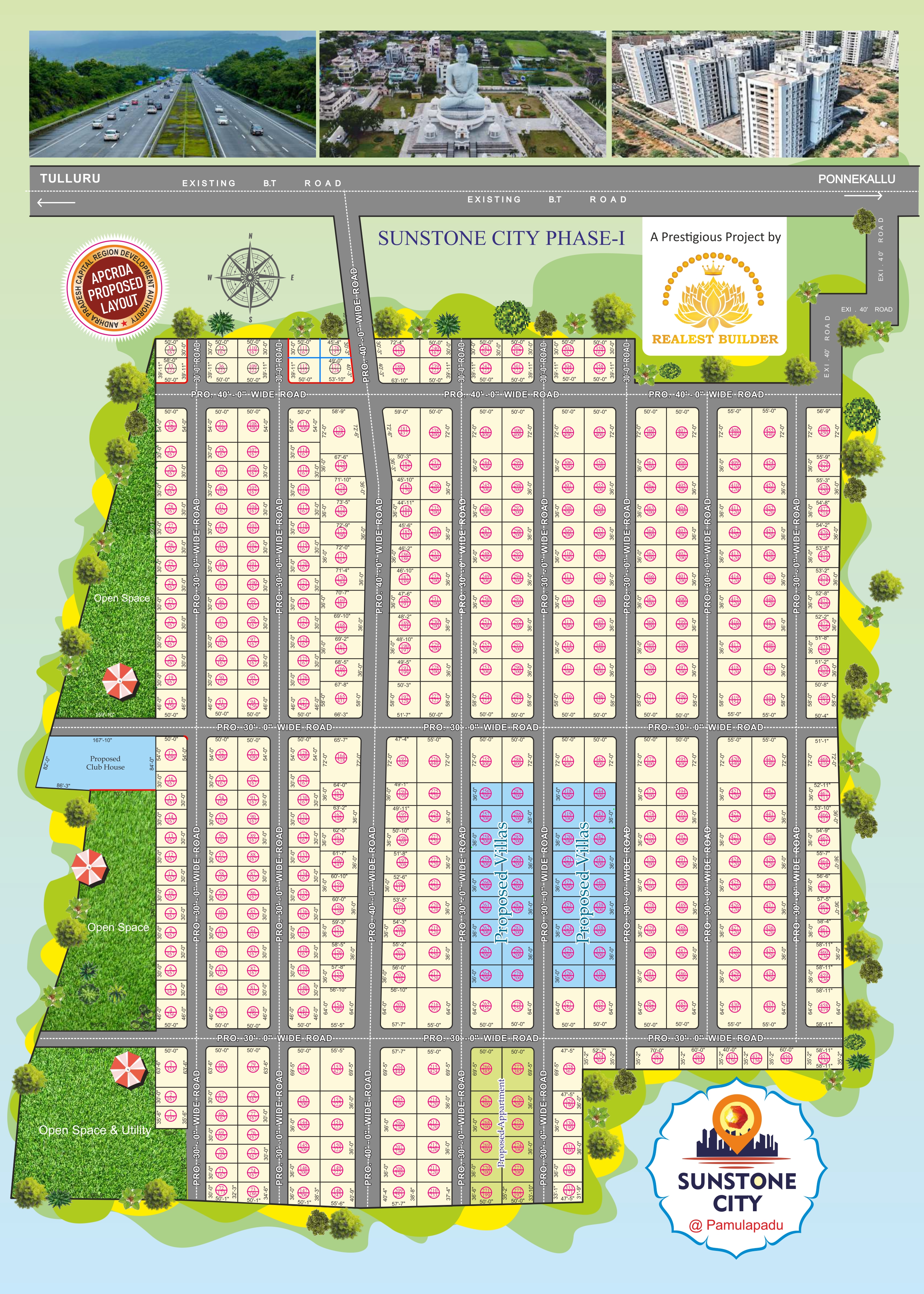 Sun Stone City Pamulapadu CRDA Approved Venture in Pamulapadu, Tadikonda Mandal.