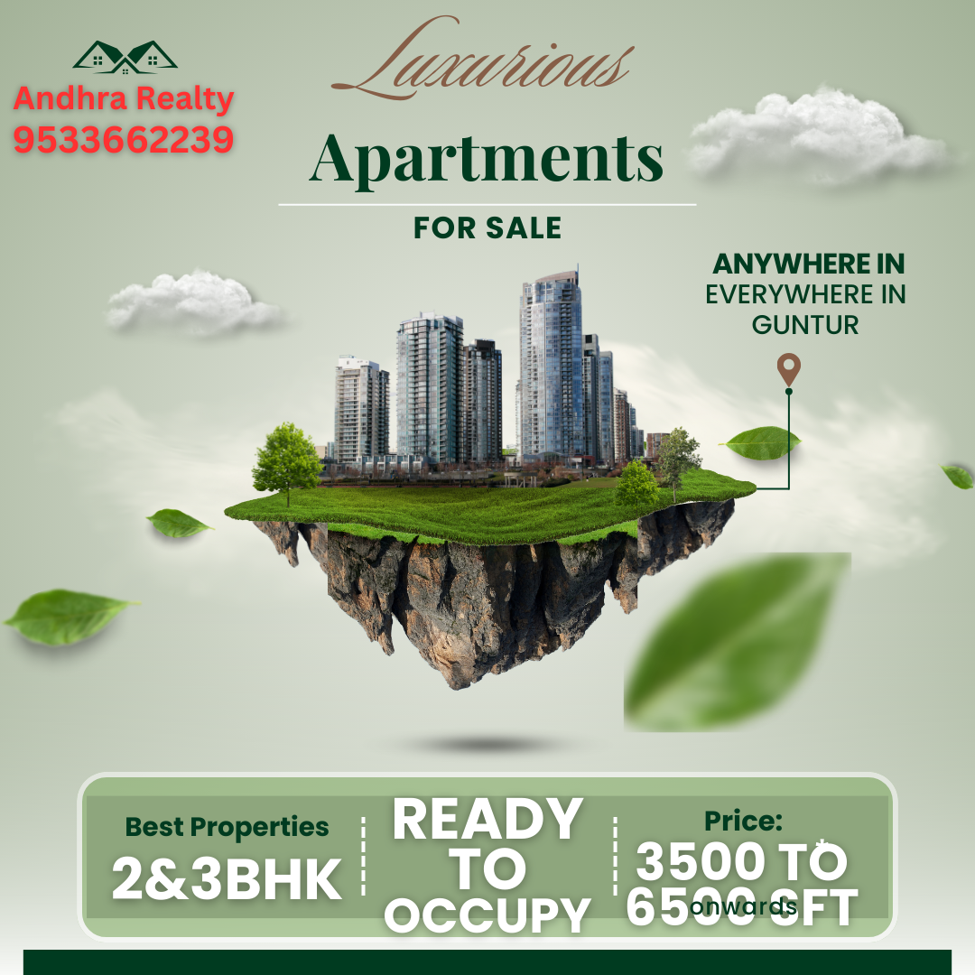 2BHK Flats for sale in Guntur, SVN Colony, Tarakarama Nagar