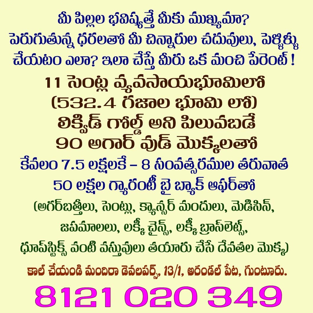 Farm lands for sale in guntur