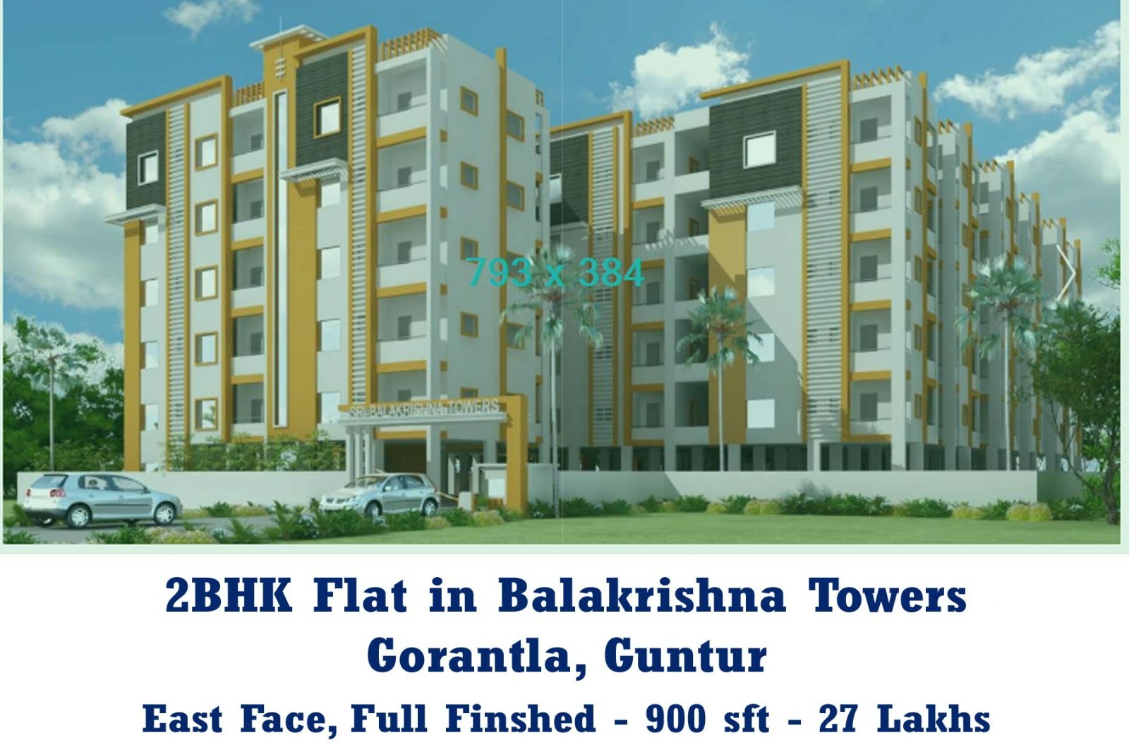 2BHK FLAT FOR SALE IN BALAKRISHNA TOWERS IN GUNTUR, GORANTLA