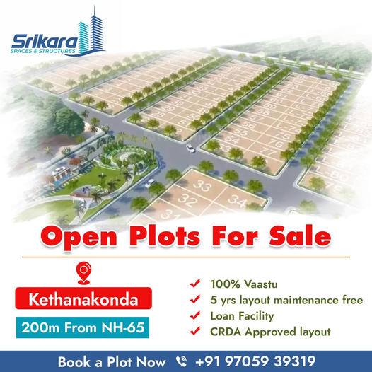 Srikara - Open Plots for sale in kethanakonda