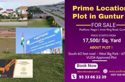 Plot for sale in Guntur,Madhura Nagar I,  Inner Ring Road