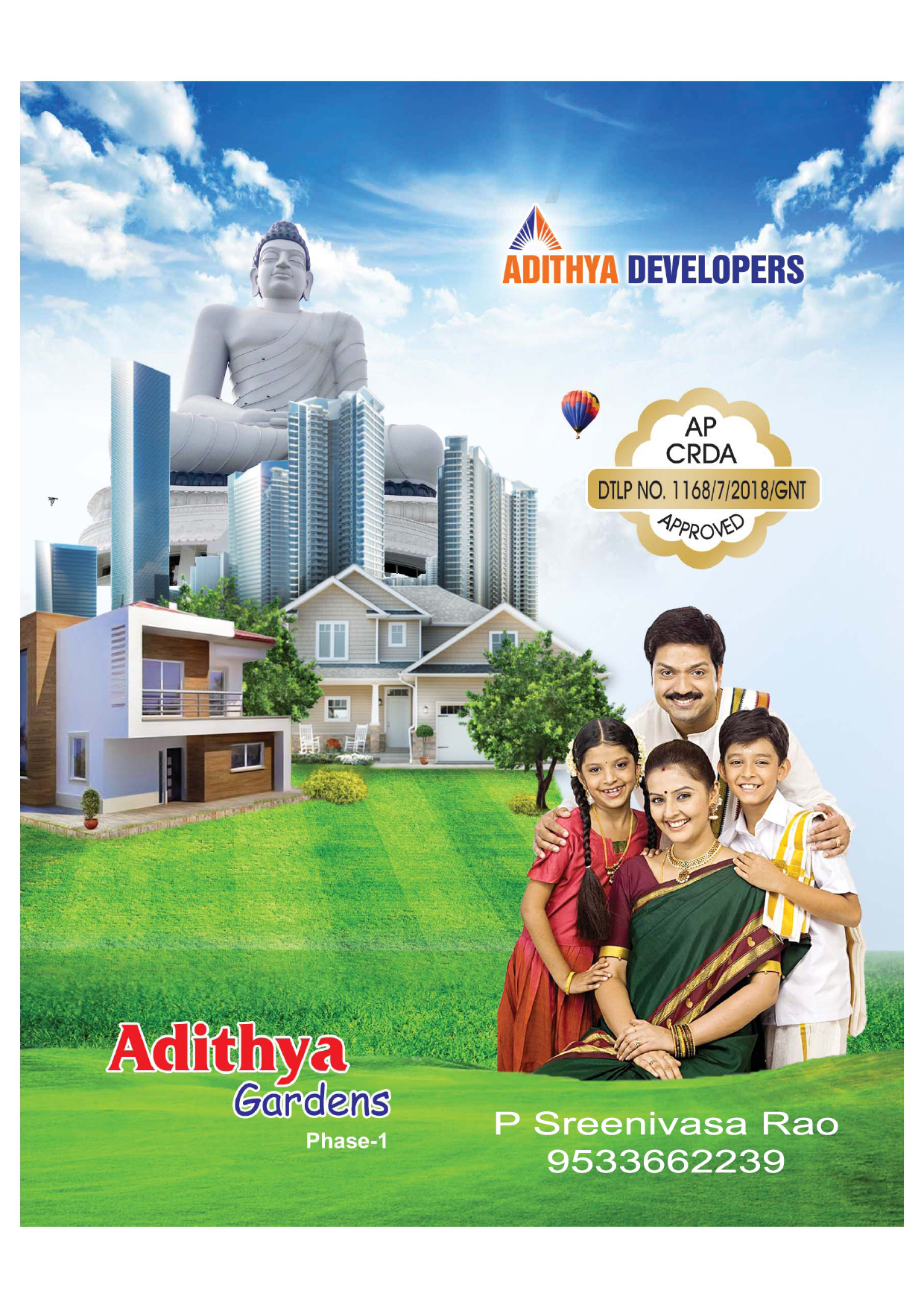 CRDA Approved Plots in Ponnekallu, Tadikonda-Adhithya Gardens