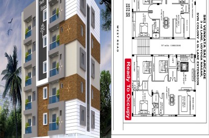 3BHK Flat in Guntur Udyoga Nagar, SVN Colony