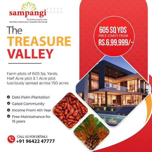 Farmlands in Hyderabad - Sampangi Reality Treasure Valley