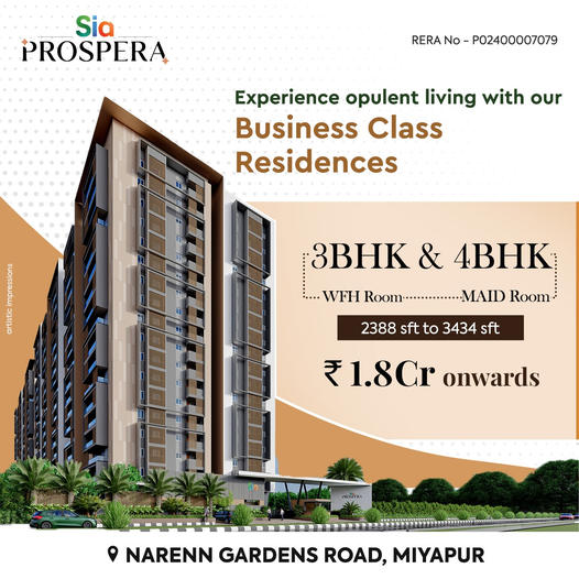 Sia Prospera-3BHK & 4BHK Flats in Miyapur