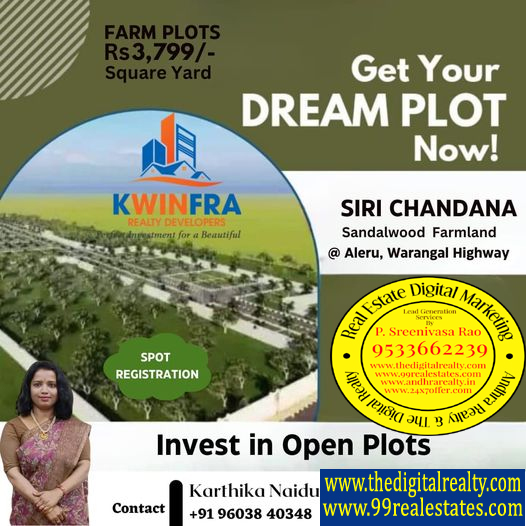 Kwinfra Realty Developers-Siri Chandana Farmlands, Aleru, Warangal