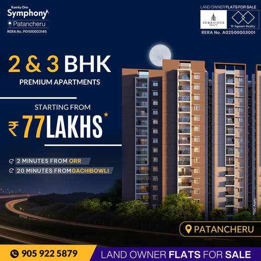 W square symphony 2bhk & 3bhk flats in Patancheru