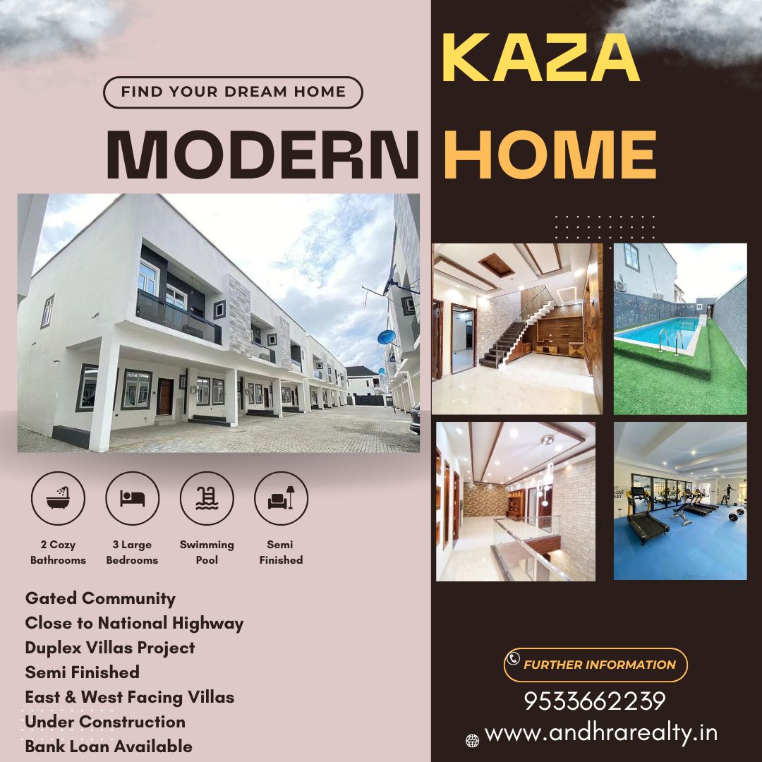 3 BHK Villas For Sale in Kaza, Guntur